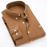 Men's Thin Corduroy Long Sleeve Shirt for Winter