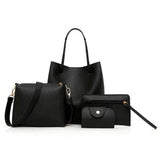 Fashionable Solid Color Mother-Daughter Bag Set (4 Pieces)