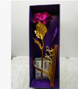 24K Gold Foil Purple Rose - Mother's Day Gift