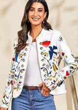 Women's Jacket Zipper Casual Bomber Jacket Coat Stand Collar Short Clothes