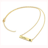 Titanium Steel Long Bar Necklace for Mother's Day Gift