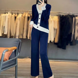 Casual Knitted Wool Two-piece Women's Clothing Loose