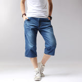Men's Summer Loose Fit Denim Capris (Light Color)