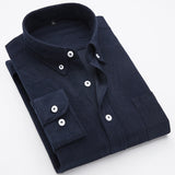 Men's Thin Corduroy Long Sleeve Shirt for Winter